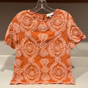 Anthropologie Embroidered Blouse